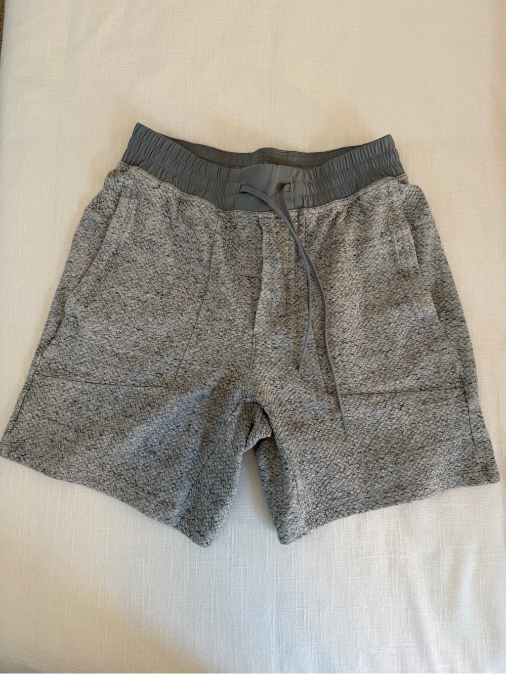 Lululemon Men's Heather Grey Knit Athletic Shorts